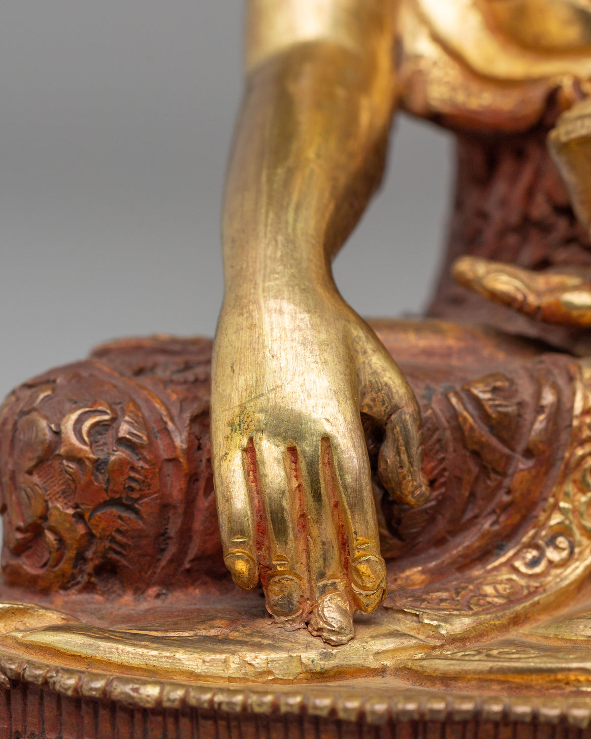 Namo Altar Shakyamuni Buddha Statue | Gold Plated Buddhist Sculpture