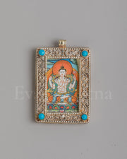 Handcrafted Chenrezig Locket 