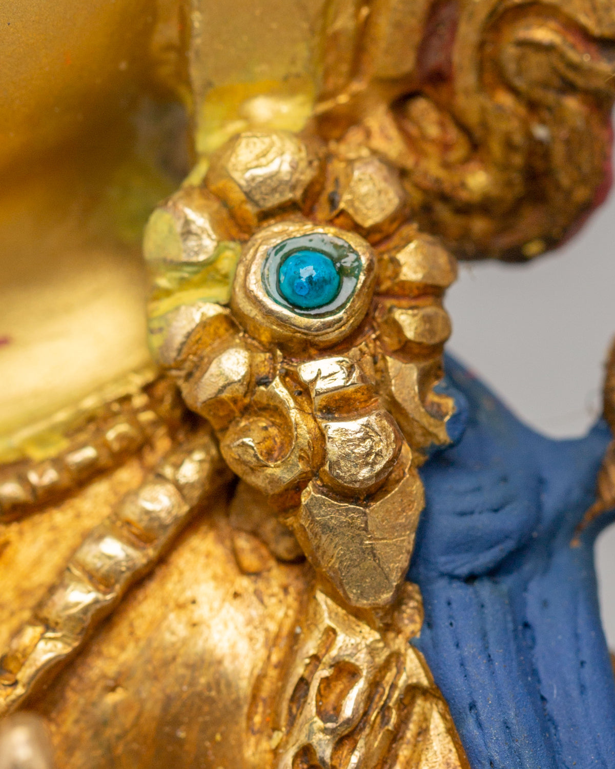 24K Gold Plated Manjushri Sculpture | Wisdom Deity Sculpture