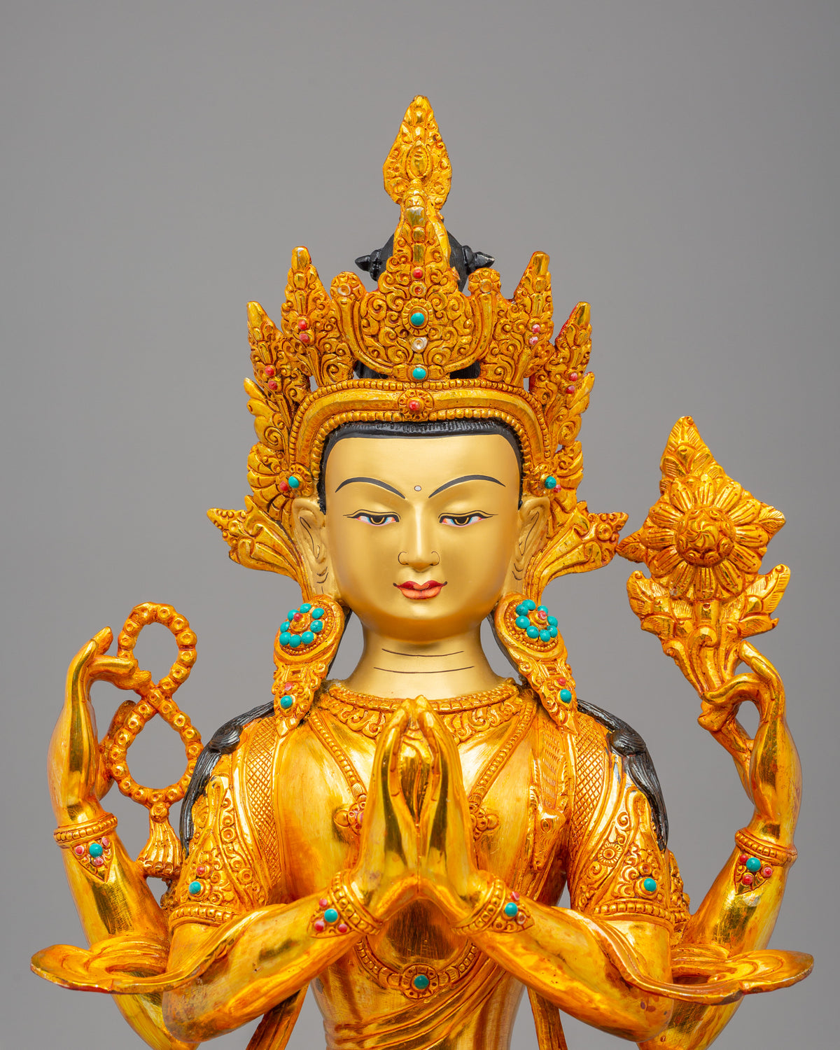 Sacred Himalayan Chenrezig Altar Statue | Embodiment of Compassion
