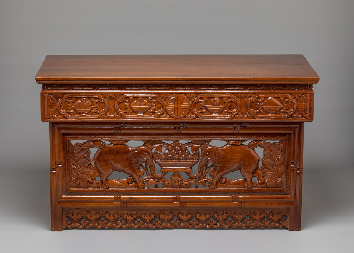 Traditional Tibetan Furniture Piece | Handcrafted Wooden Decorative Table