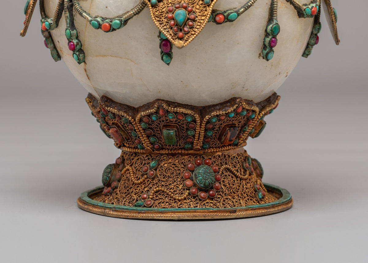 Buddhist Longevity Ritual Vase | Perfect for Altar and Meditation