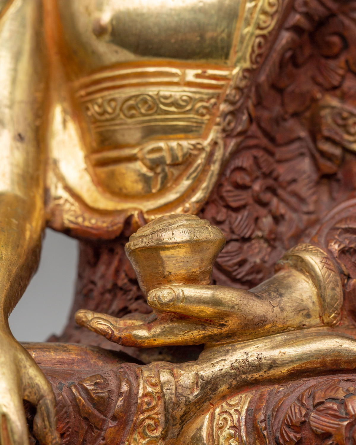Namo Altar Shakyamuni Buddha Statue | Gold Plated Buddhist Sculpture
