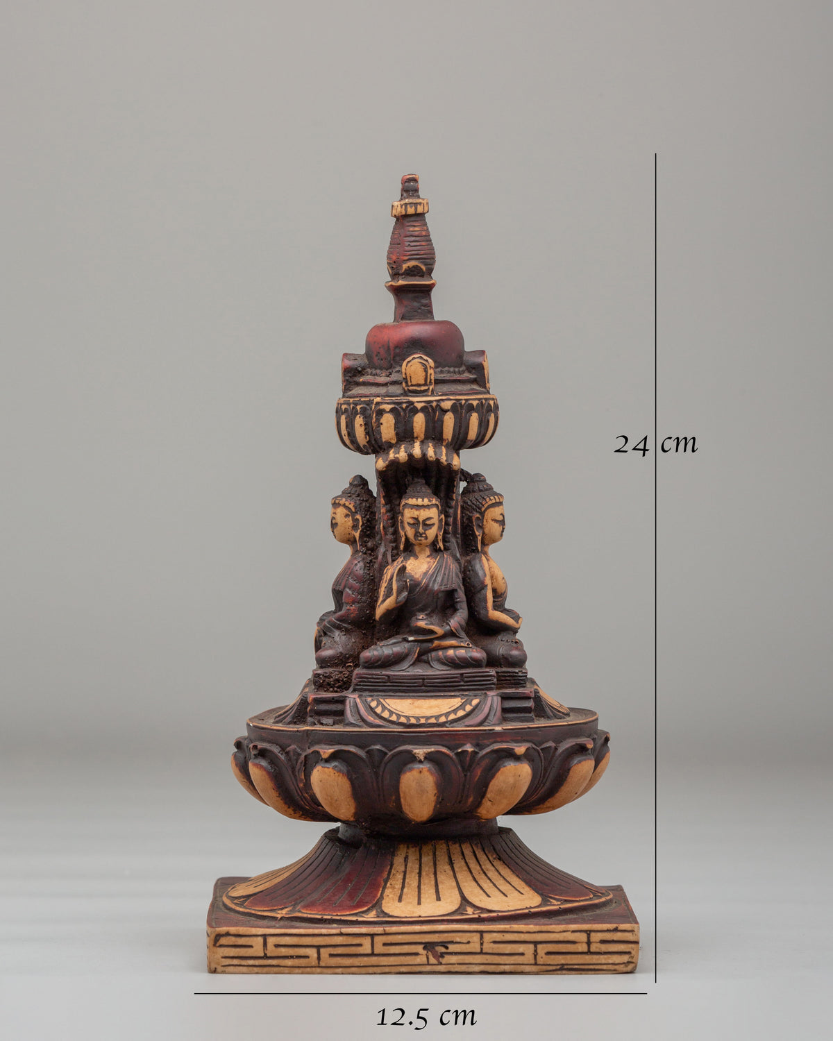 Tibetan Spiritual Five Buddha Stupa | Meditation Altar Home Decor