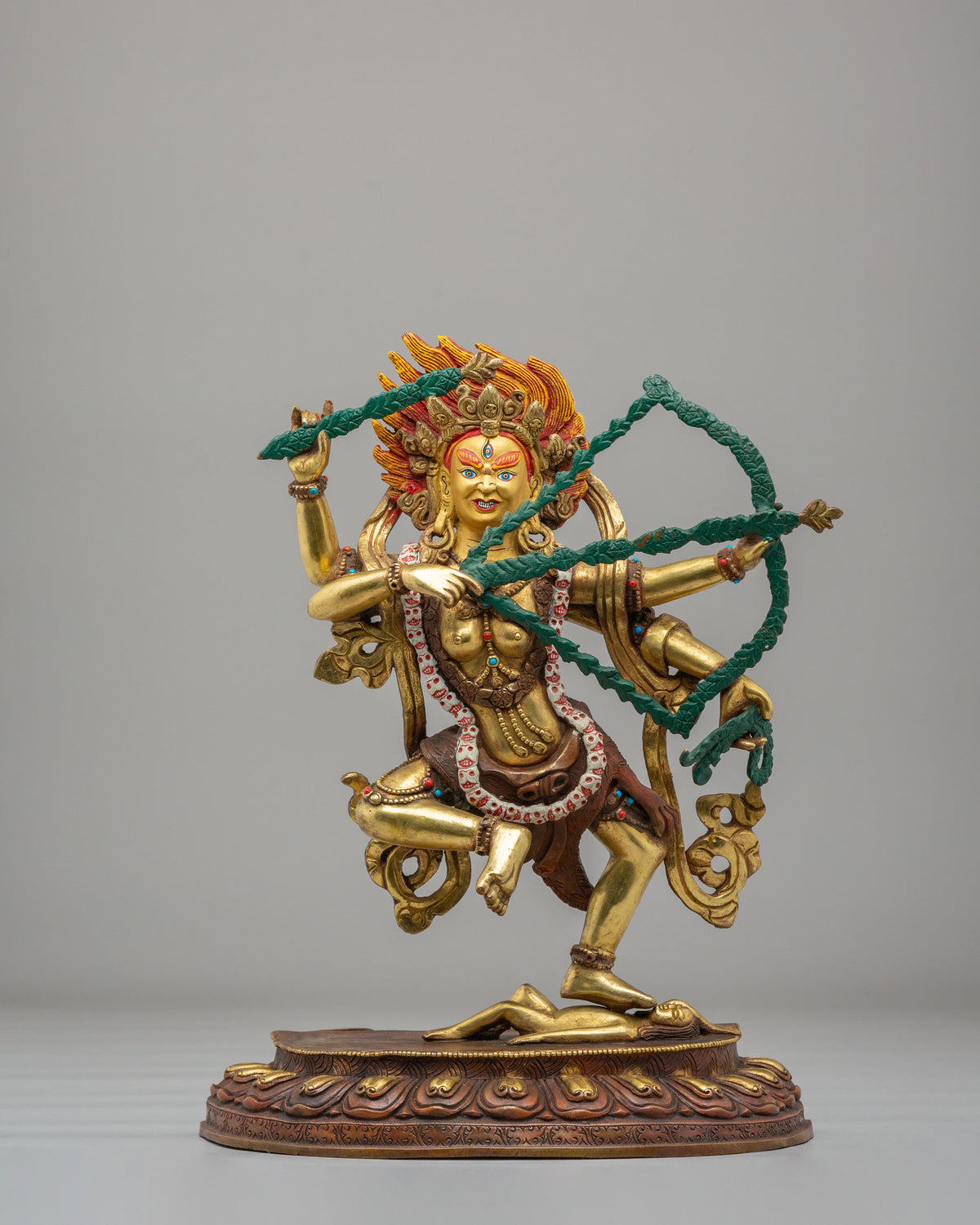 Himalayan Kurukulla Buddhist Sculpture | Tibetan Goddess of Attraction