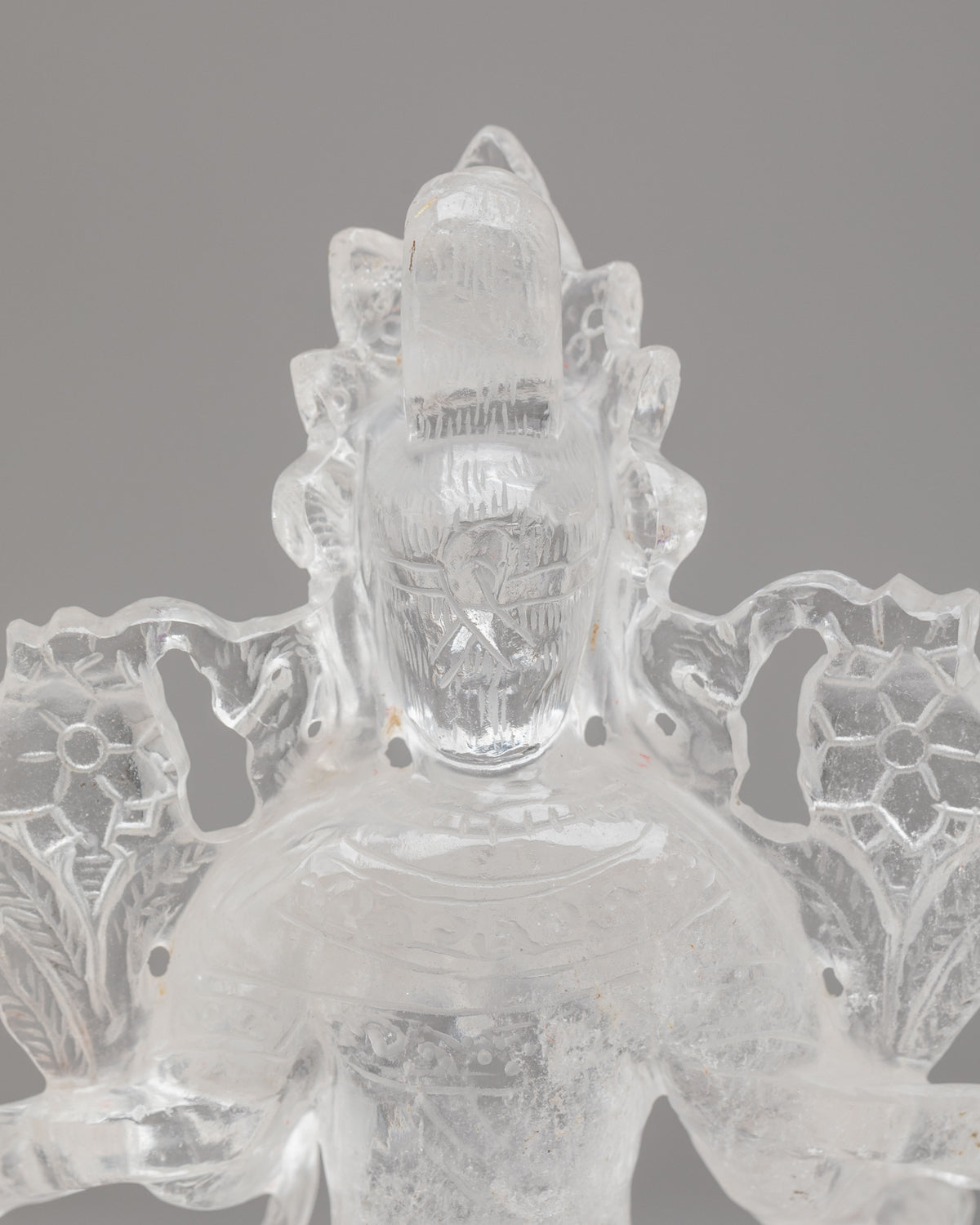 Crystal Green Tara Sculpture | Himalayan Artwork for Altar Decor