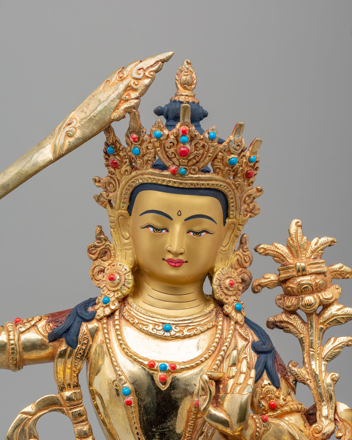 Manjushri Statue For Buddhist Altar | Handcrafted Spiritual Decor