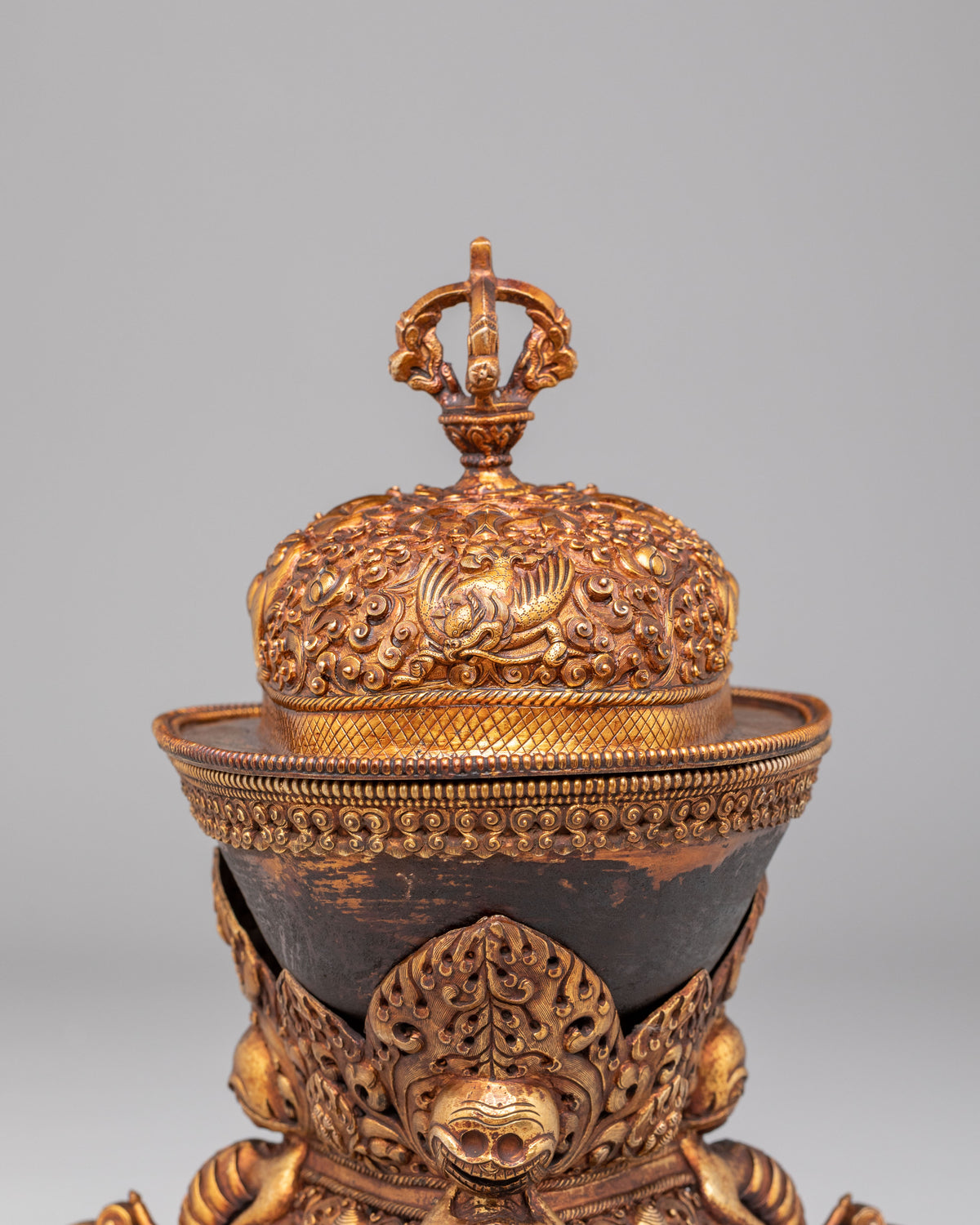 Traditional Tibetan Kapala Set for Altar | Ritual Offering Vessel