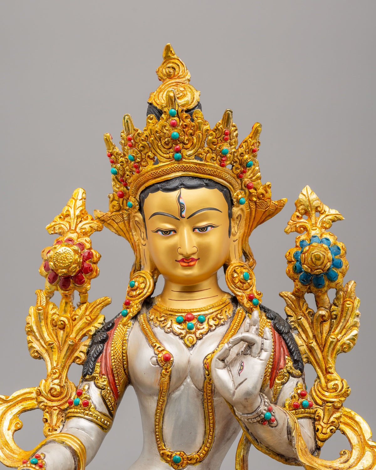 White Tara Buddhist Compassion Statue | Sacred Buddhist Artwork