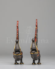 Makara Mythical Creature Statue Set  