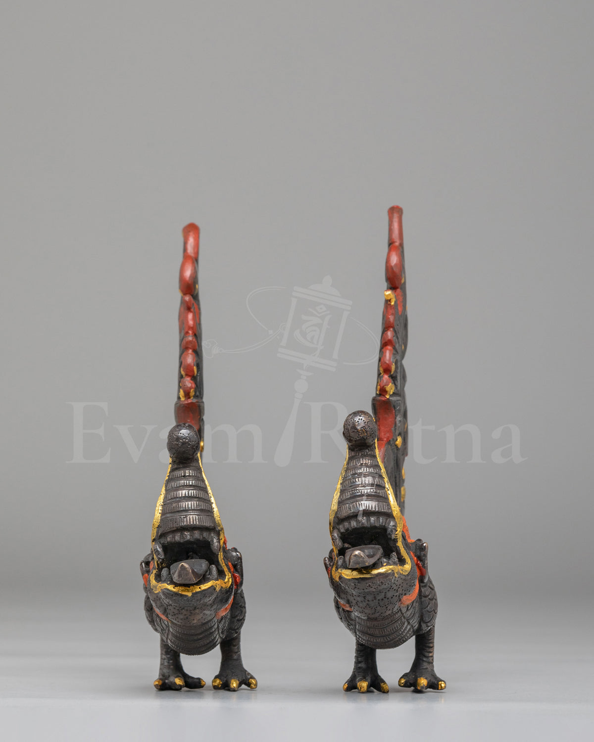 Makara Mythical Creature Statue Set  