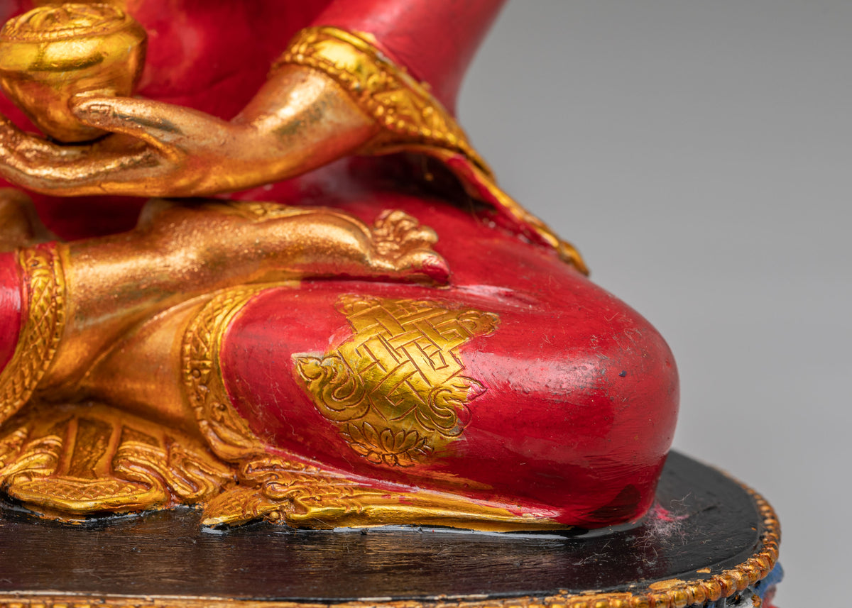 Crowned Shakyamuni Buddha Statue | Gold Plated Copper