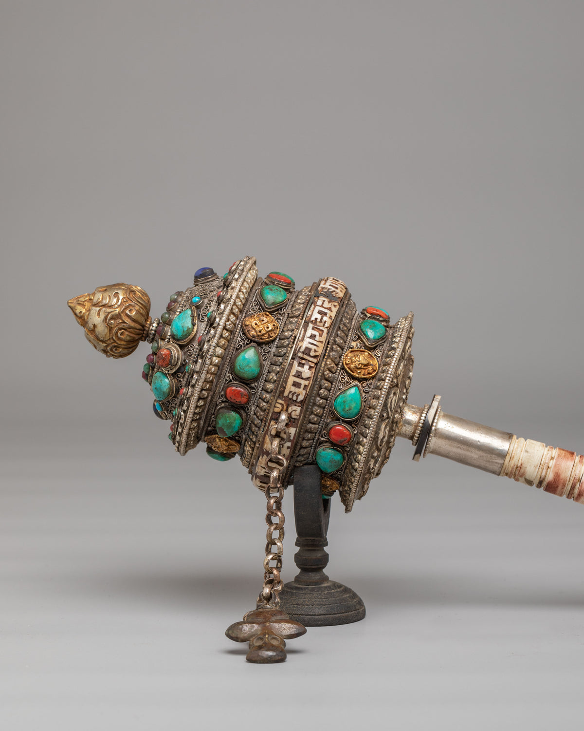 Sacred Tibetan Prayer Wheel Decor |  Symbol of Compassion and Protection