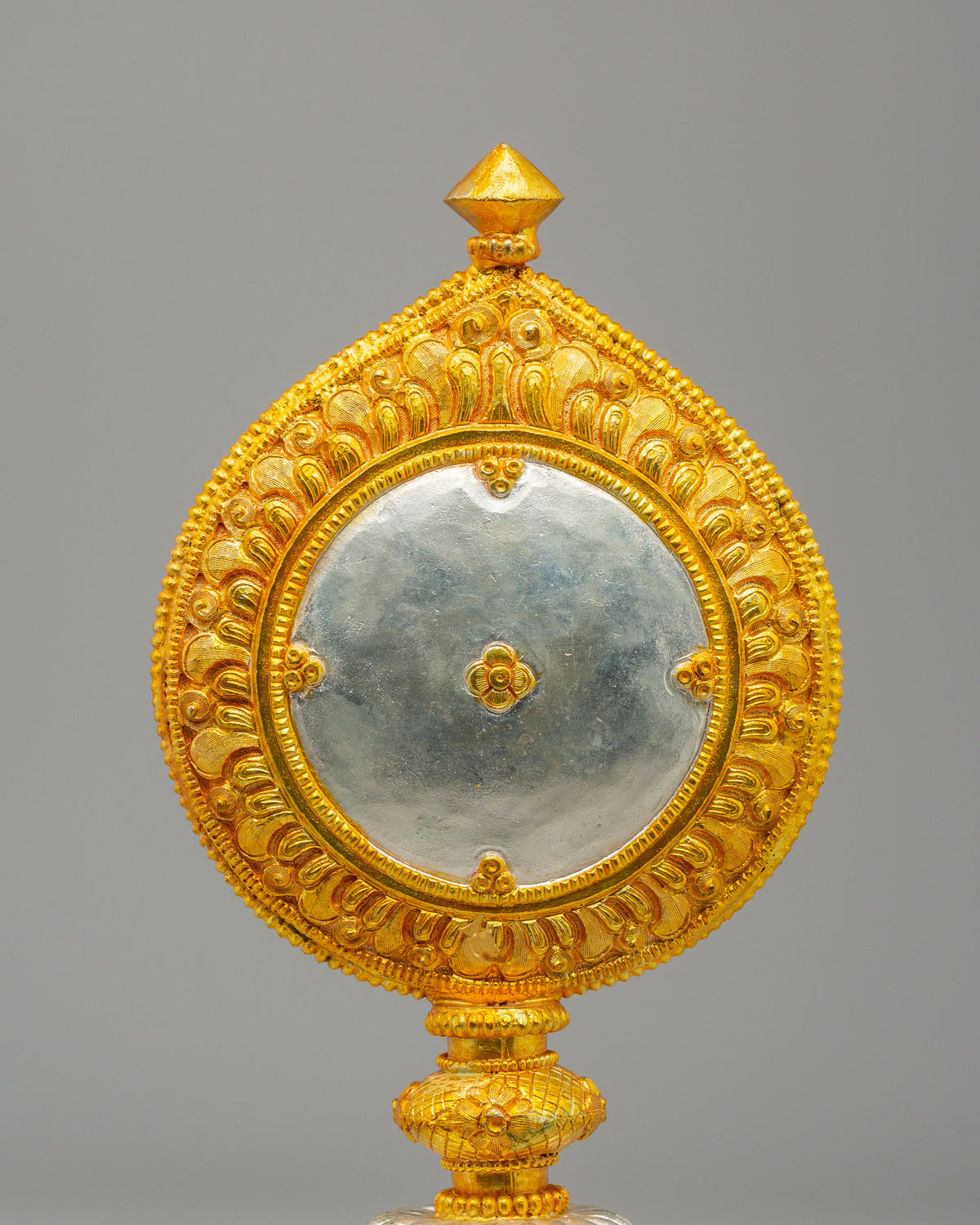 Buddhist Melong Mirror for Ritual Practice | Himalayan Vajrayana Object