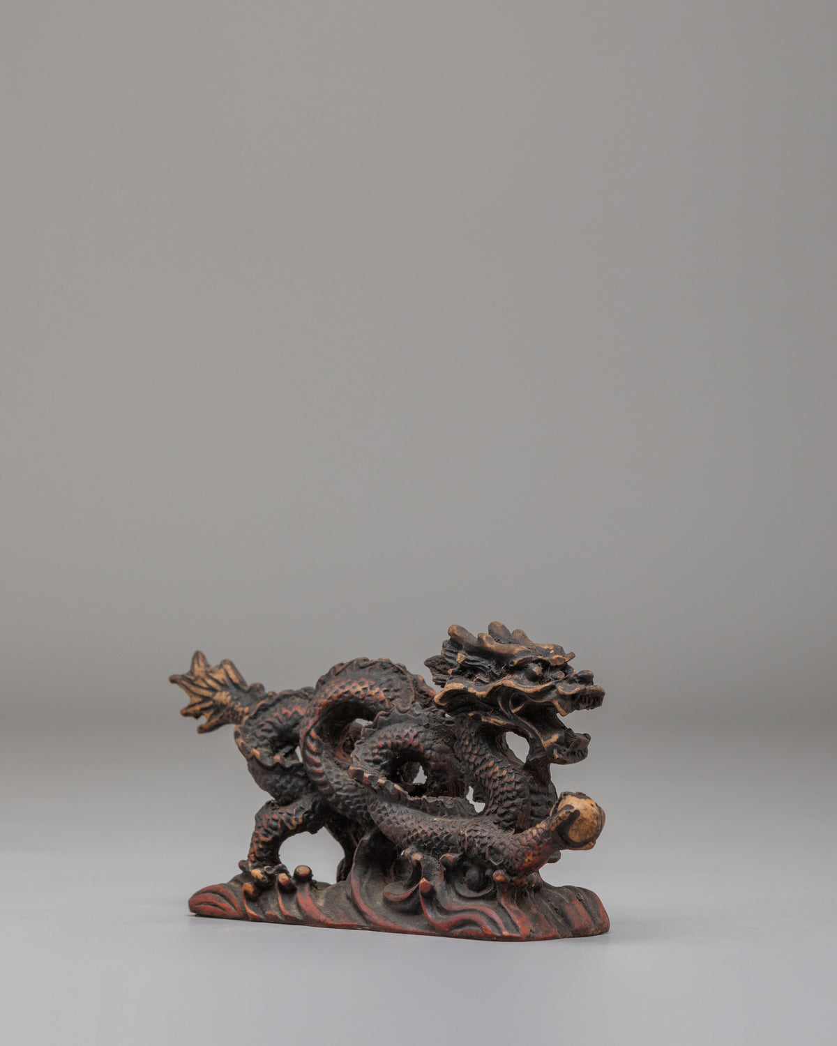 Mythical Dragon Decorative Sculpture | Traditional Himalayan Dragon Figurine