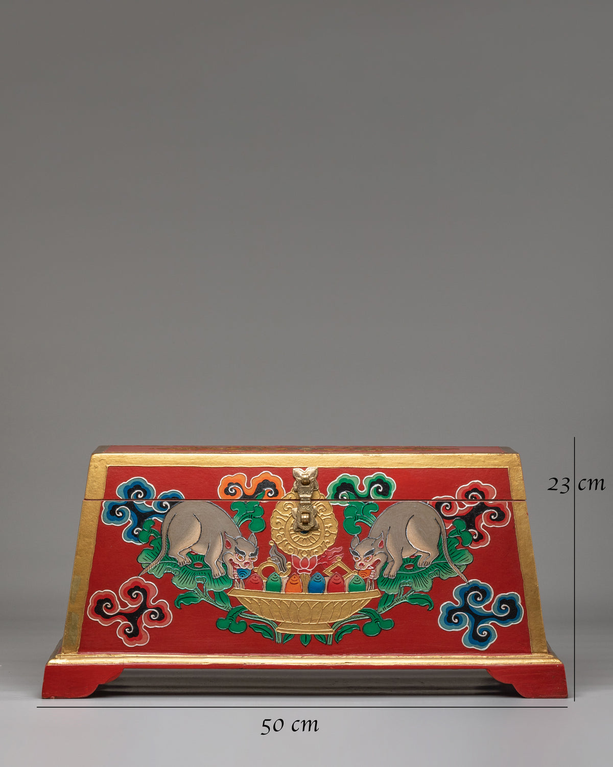 Traditional Tibetan Box for Home Decor | Handcrafted Wooden Storage Box
