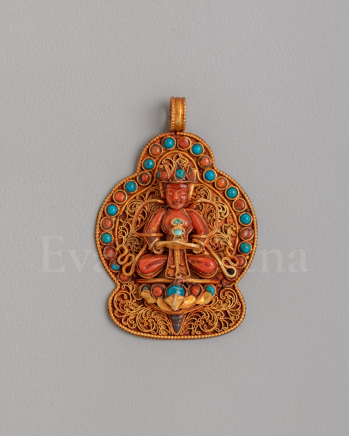 Buddhist Amitayus Amulet | Spiritual Protection Pendant