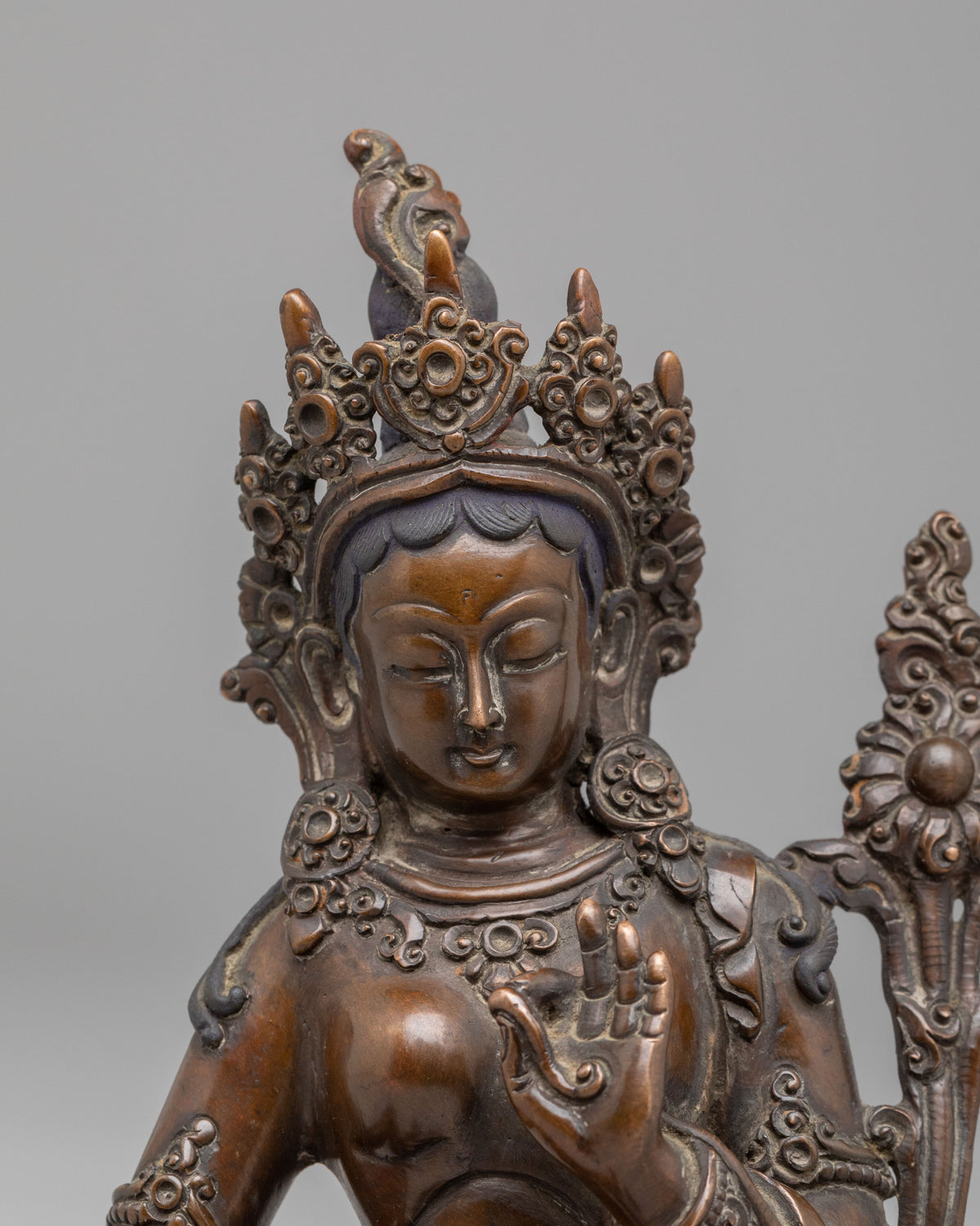 Buddhist Altar Green Tara Sculpture | Symbol of Compassion