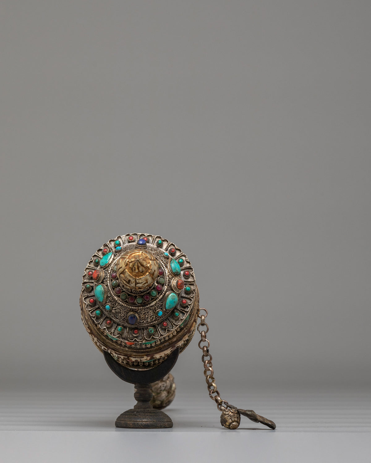 Sacred Tibetan Prayer Wheel Decor |  Symbol of Compassion and Protection