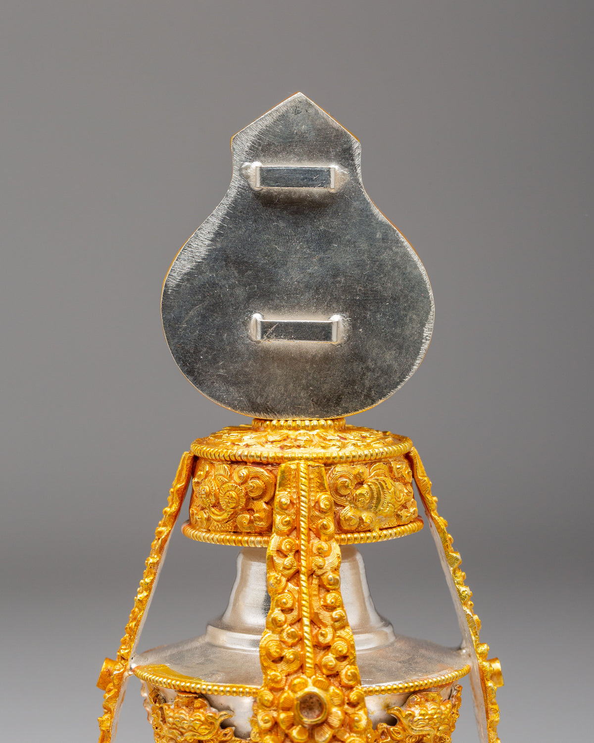 Buddhist Shrine Long Life Vase | Electro Gold Plated Copper Ritual Vessel