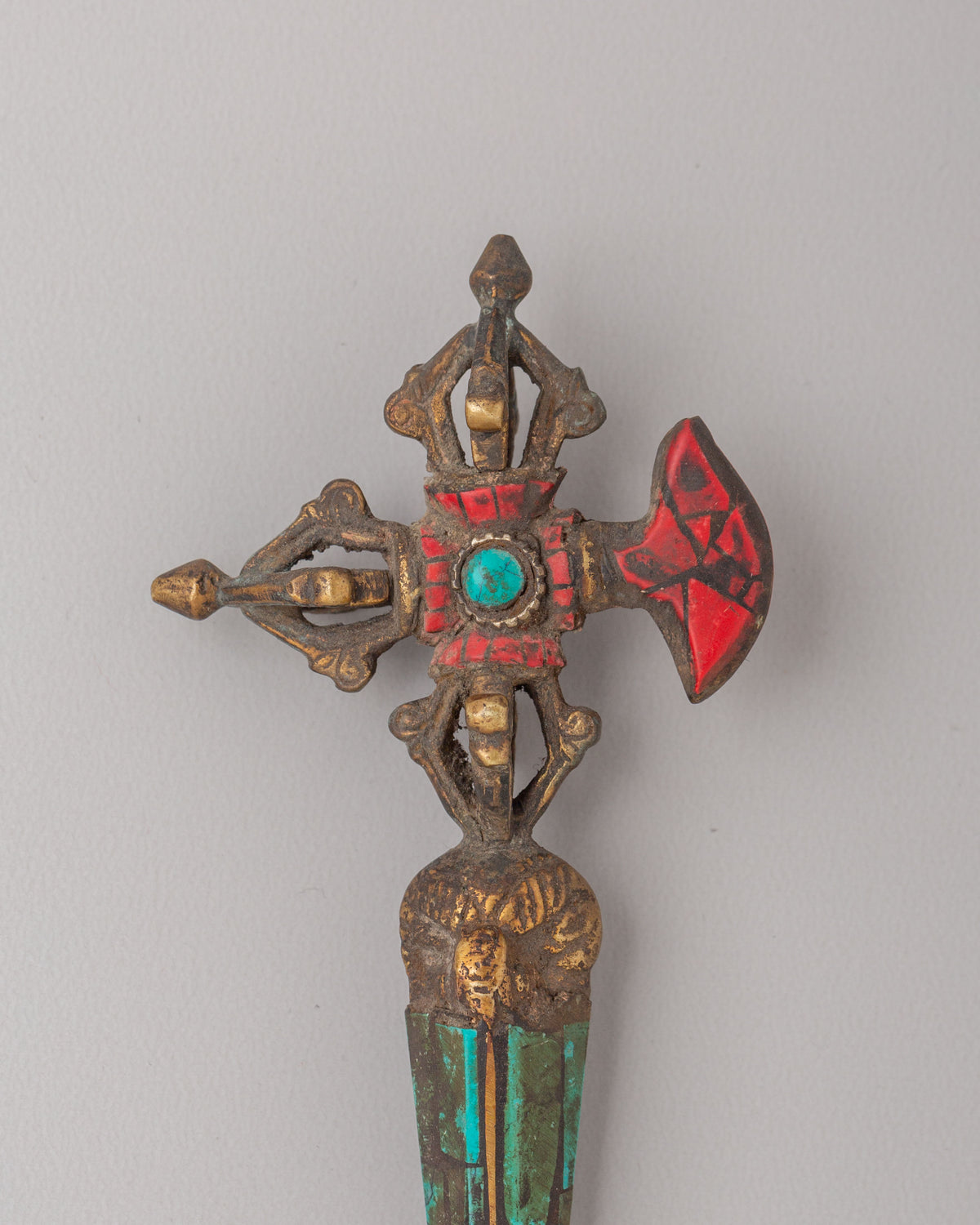 Buddhist Phurba with Kartika Knife | Tibetan Ritual Dagger