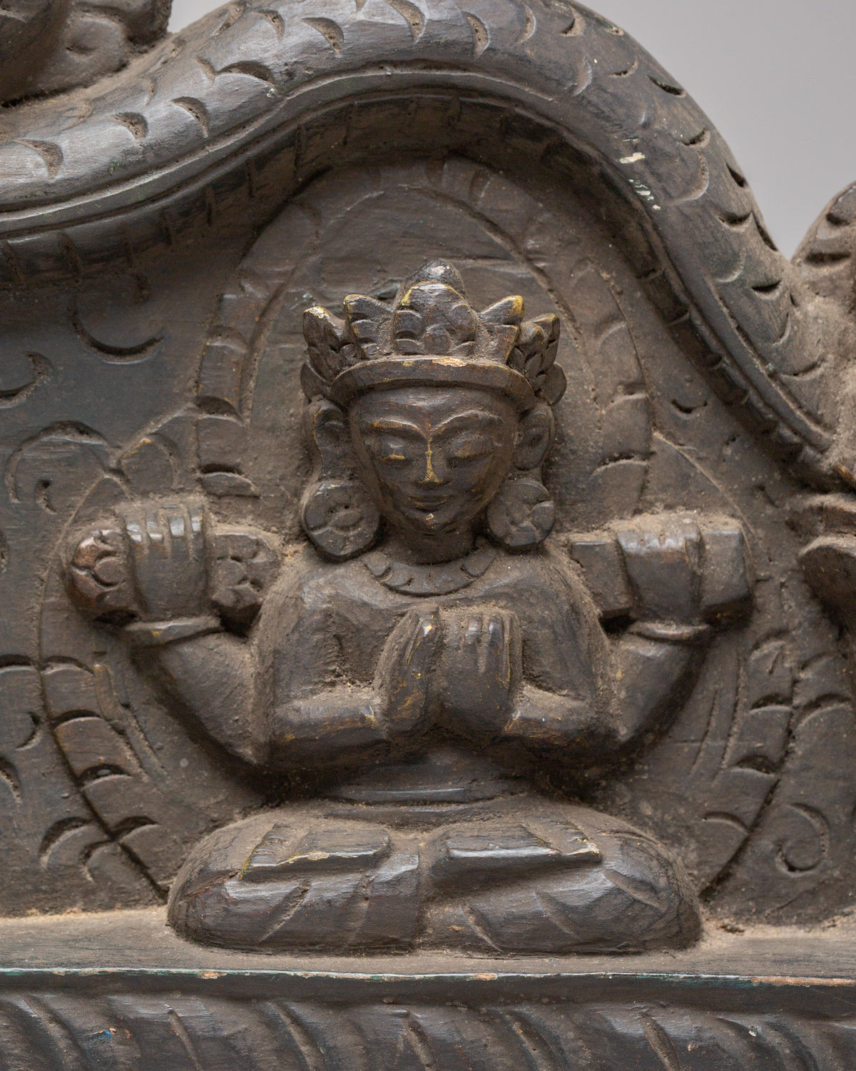 Handcrafted Cheppu Wall Decor | Wooden Buddhist Artwork