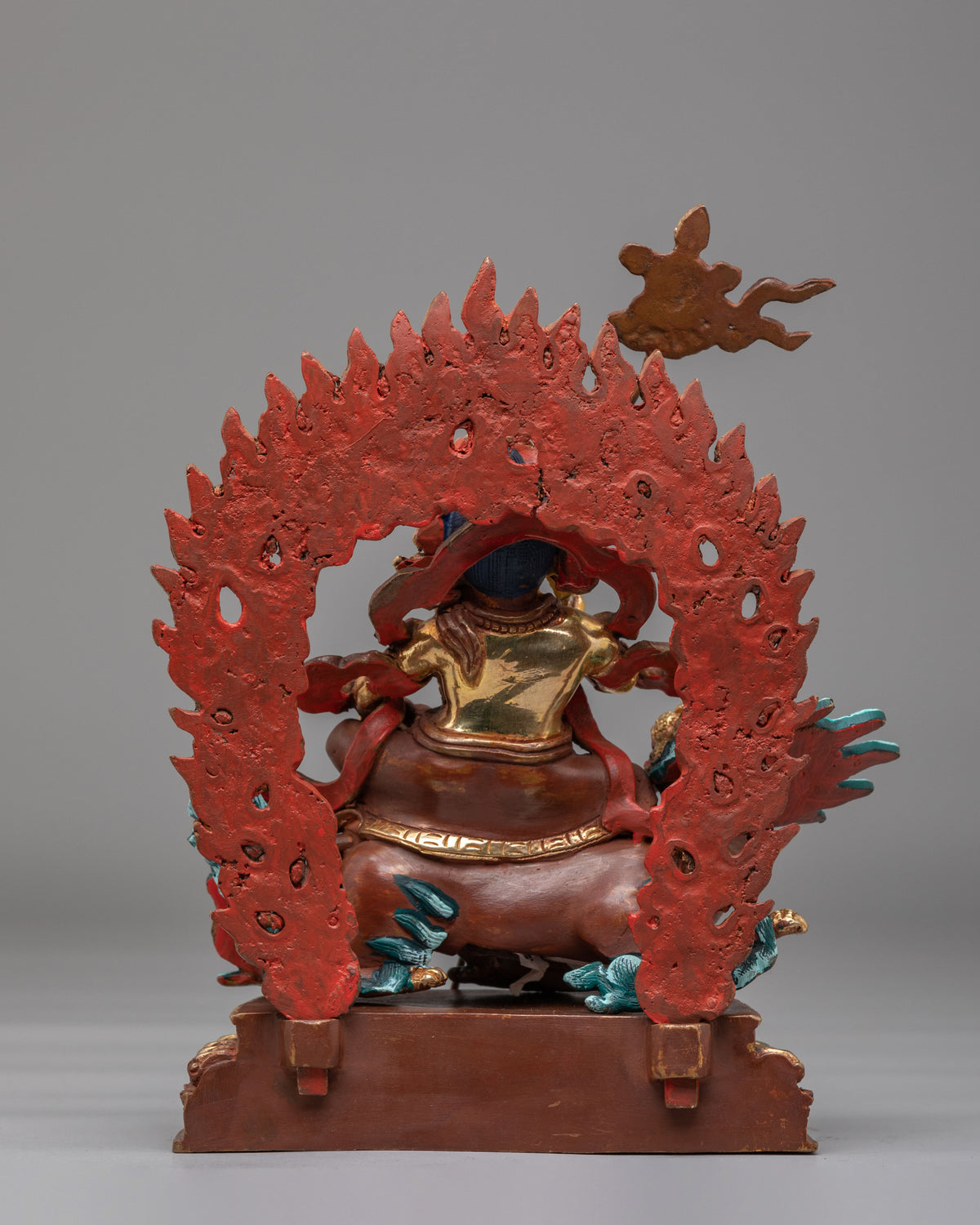 Namtoshe Buddhist Wealth Deity Statue | 24K Gold Plated Tibetan Guardian Sculpture