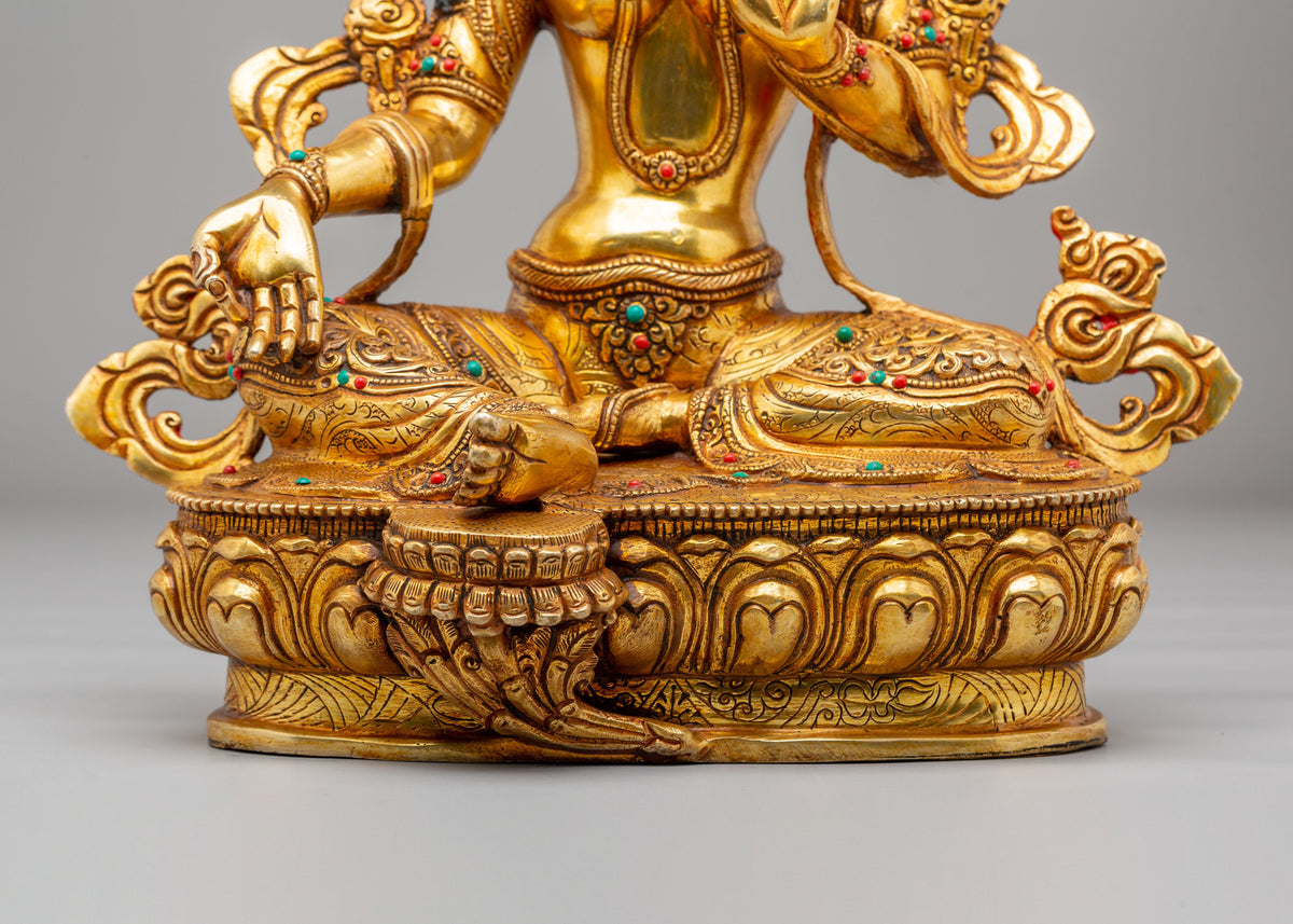 Green Tara Buddhist Liberation Statue | Spiritual Home Decor