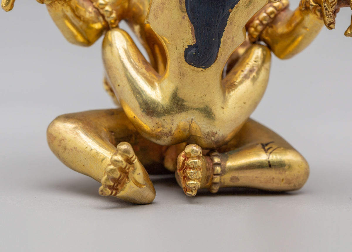 Buddhist Mahakala With Consort Statue | Wrathful Union of Wisdom