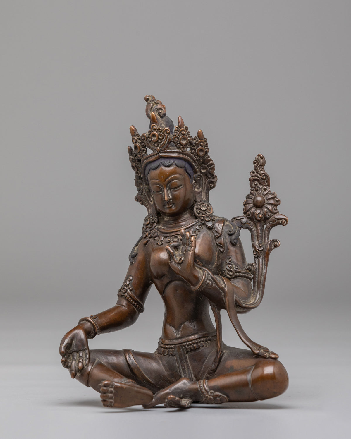 Buddhist Altar Green Tara Sculpture | Symbol of Compassion
