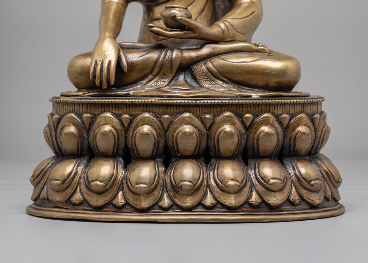 Shakyamuni Buddha Sacred Buddhist Statue | Handcrafted Figurine for Altar Decor