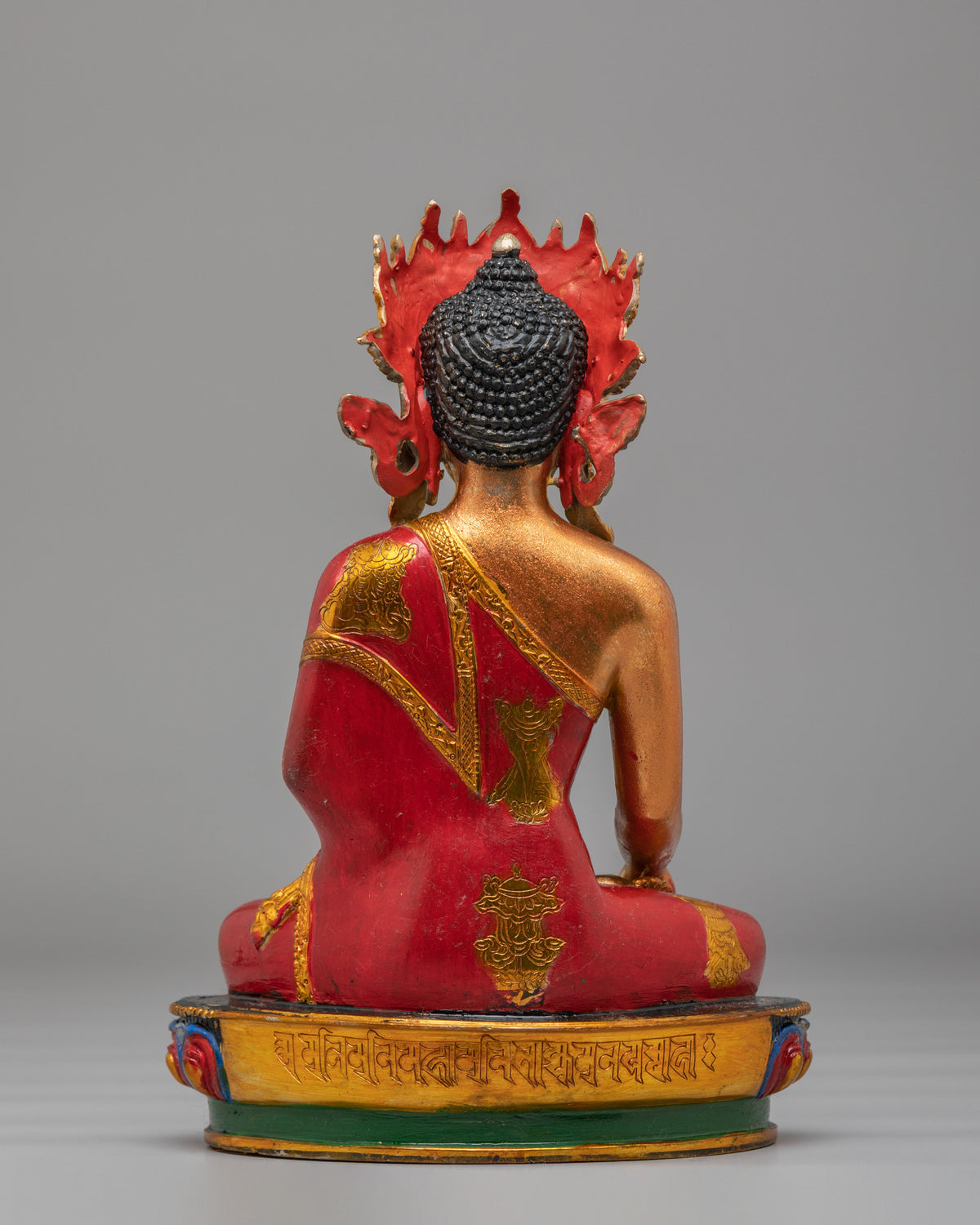 Crowned Shakyamuni Buddha Statue | Gold Plated Copper