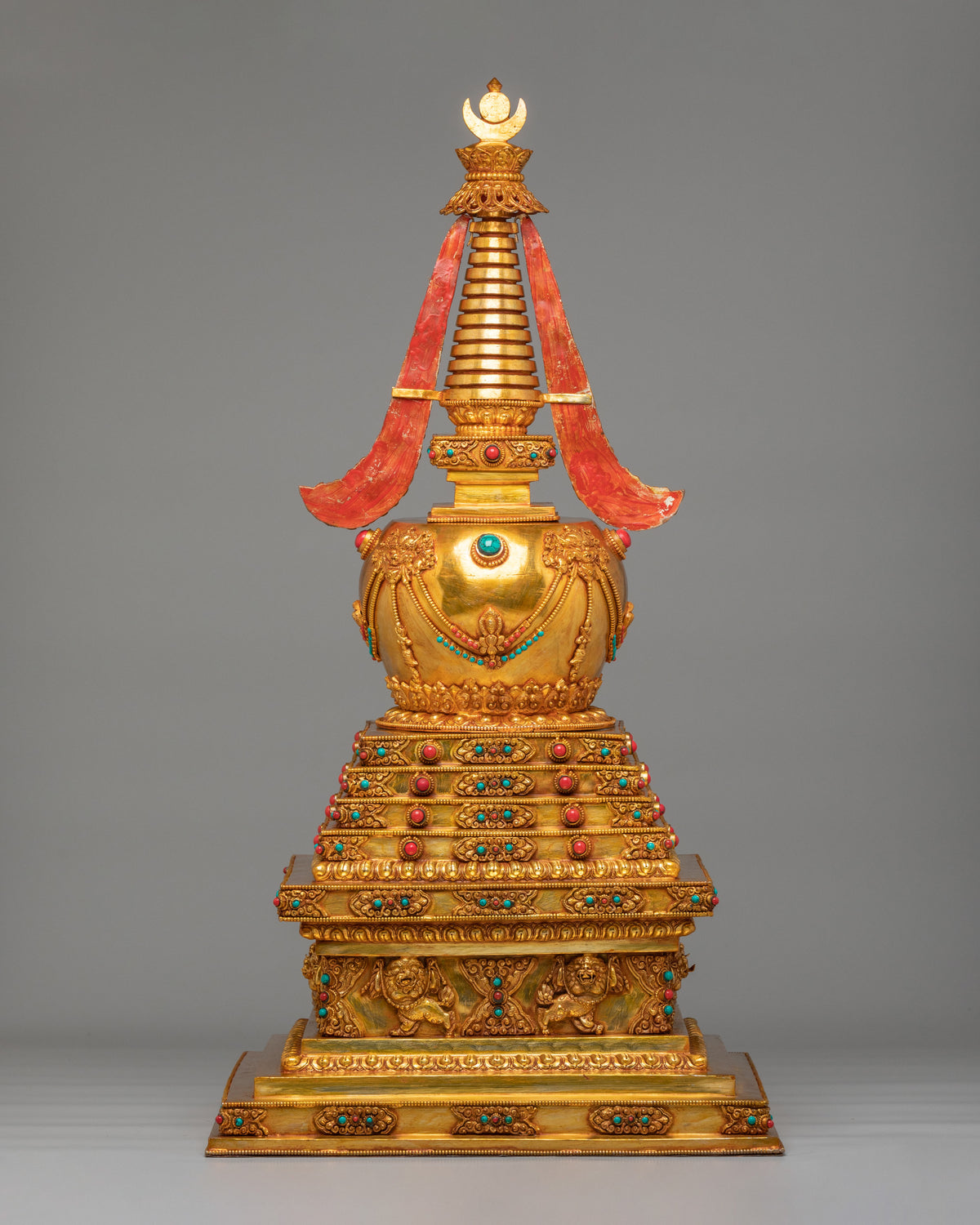 Traditional Buddhist Enlightenment Stupa | Handmade Sacred Buddhist Artwork
