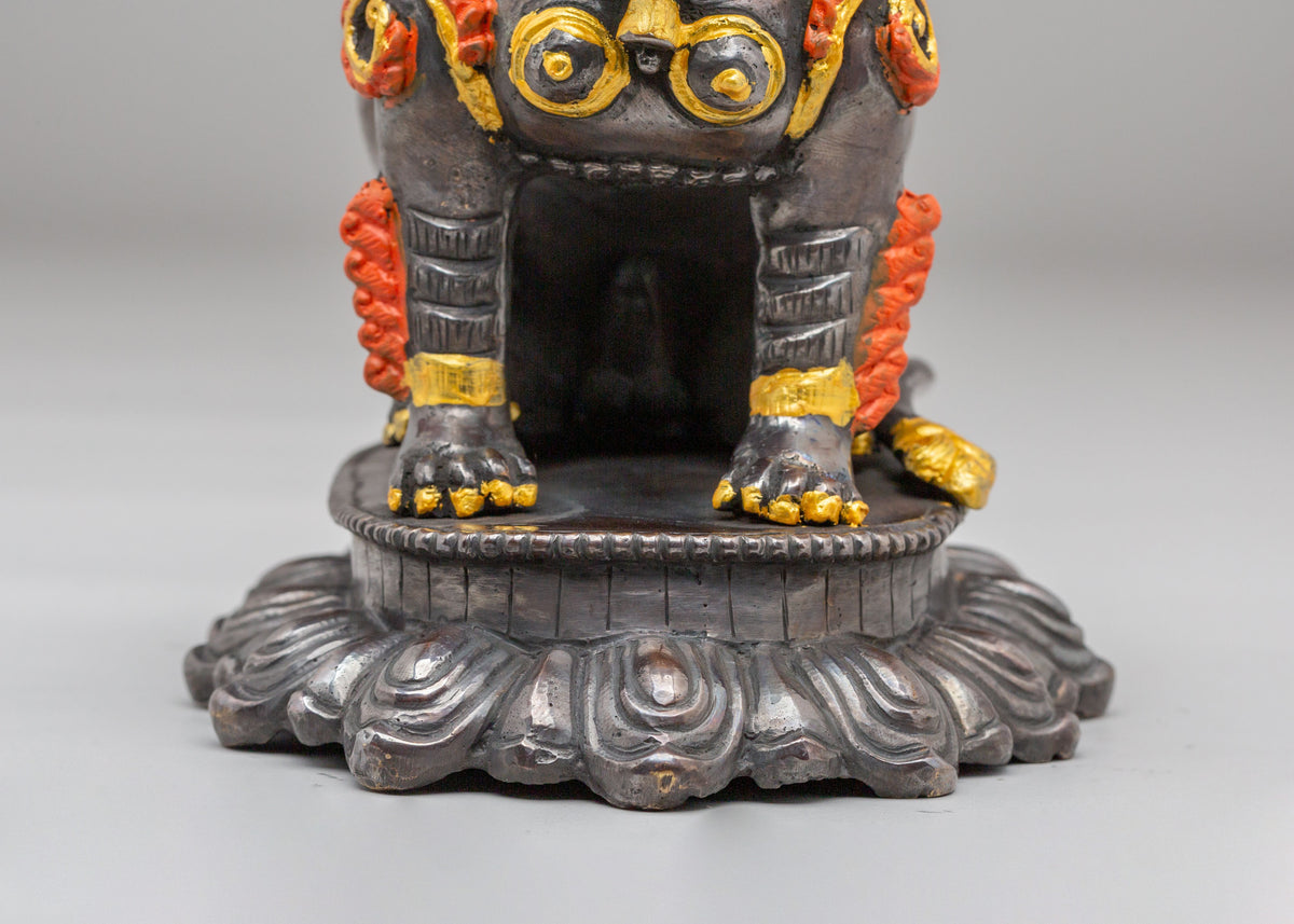 Handmade Snow Lion Set Sculpture | Perfect for Spiritual Decor