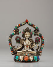 Sacred White Tara Buddhist Sculpture  
