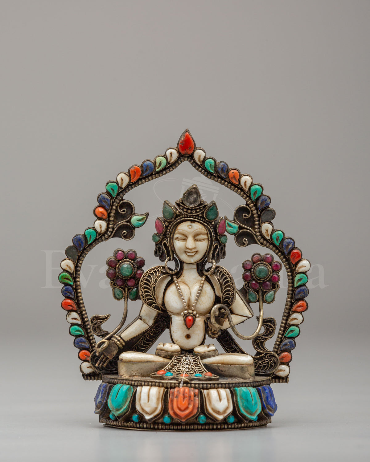 Sacred White Tara Buddhist Sculpture  