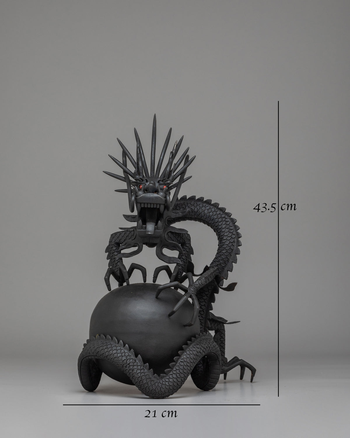 Handcrafted Dragon Sculpture Set | Tibetan Guardian Deity Figurines