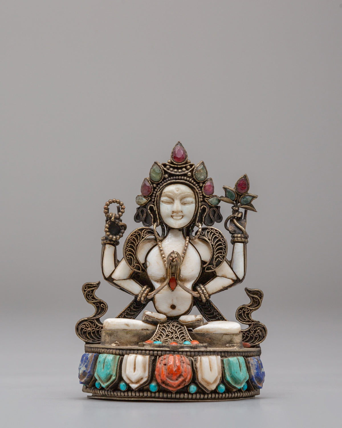 Handmade Buddhist Chenrezig Statue | Tibetan Compassion Deity Sculpture