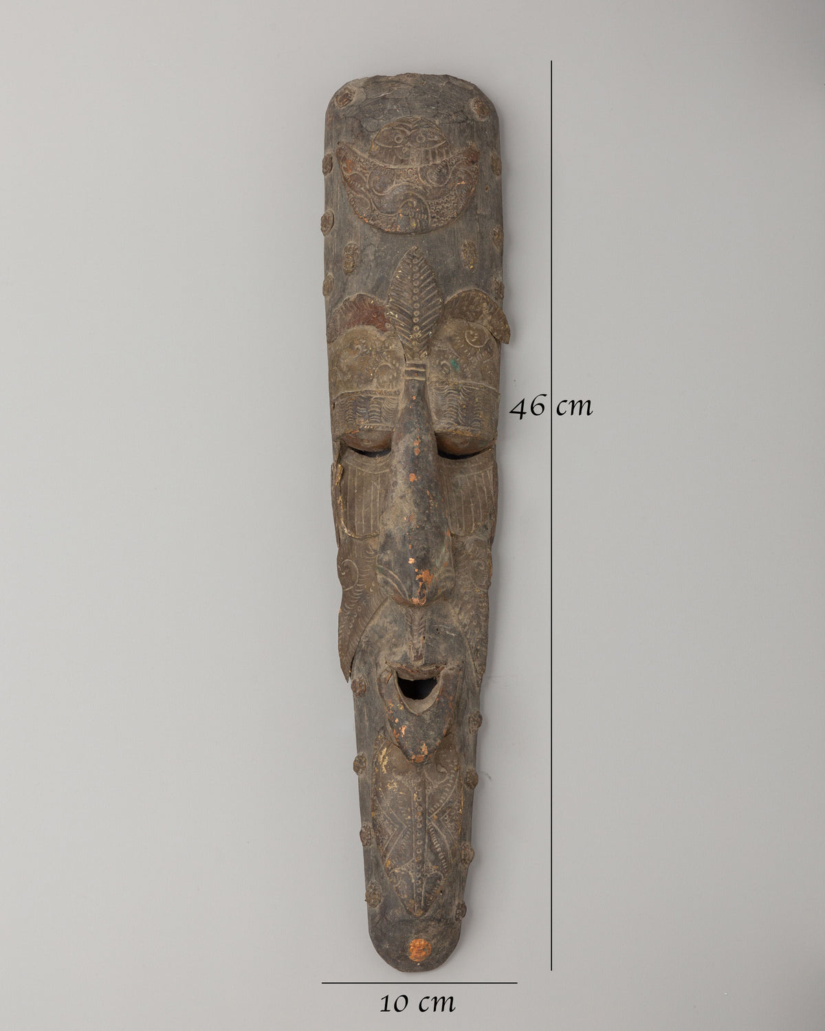 Himalayan Wooden Mask Wall Hanging | Handcrafted Wood Art