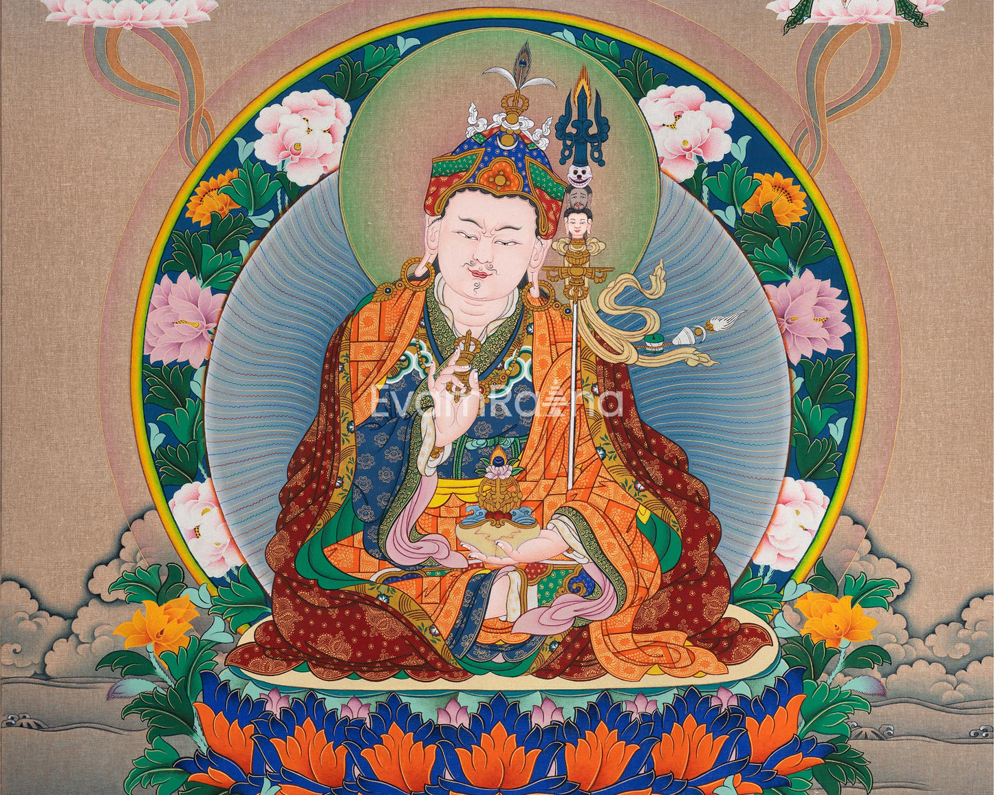 High Quality Guru Rinpoche Canvas Print | Buddhist Guru Padmasambhava Art | Elevate Your Sacred Space