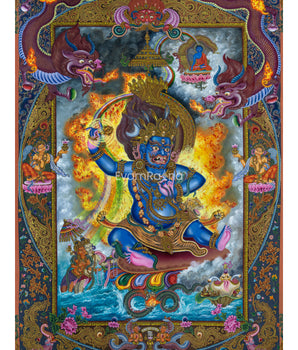 Tibetan Buddhism Vajrapani Thangka Print