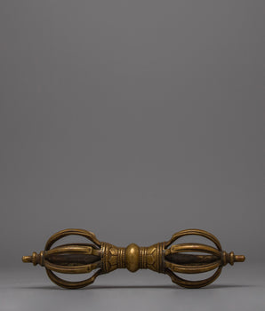 Tibetan Vajra Dorje | Handcrafted Ritual Tool Infusing Buddhist Wisdom and Spiritual Protection