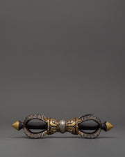 Iron Vajra with Silver & Brass Inlay