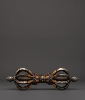 Powerful Iron Vajra | Buddhist ritual object with Sacred Symbols