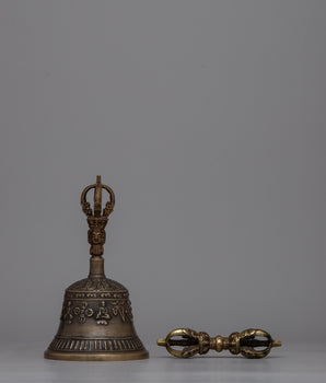 Brass And Bronze Vajra And Bell Set
