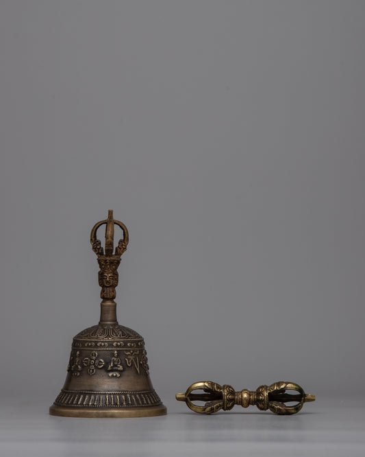 Brass And Bronze Vajra And Bell Set