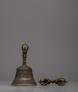 Rare Vajra and Bell Set | Traditional Ritual Tools for Enhance Buddhist Ceremonies and Meditation