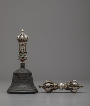 Buddhist Bell and Vajra Set 