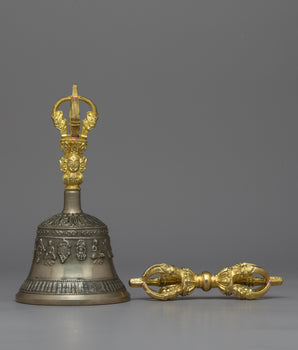 Buddhist Vajra and Bell Set | Tibetan Buddhist Ceremonial Tools