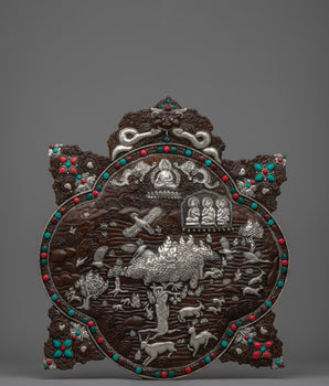 Tibetan Repousse Plaque Wall Hanger 